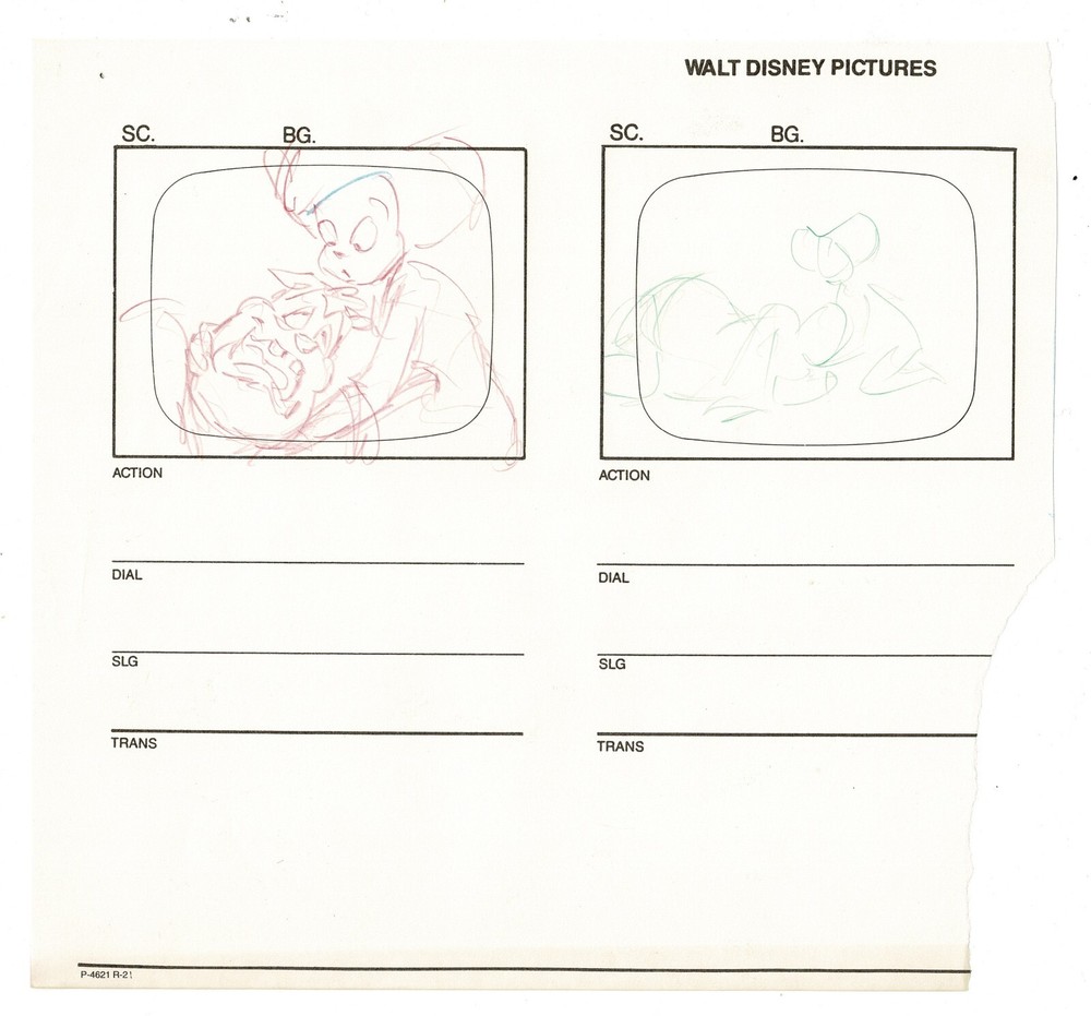 GOOF TROOP Disney Production Animation Drawing from Animators Estate anime u3