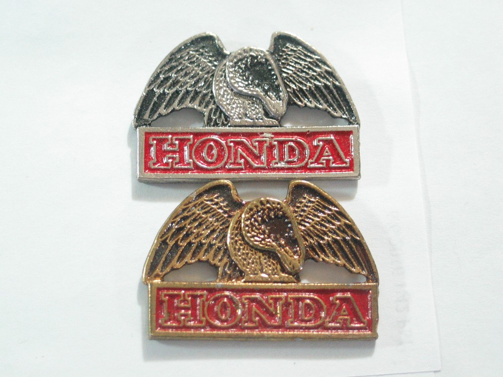 Vintage Honda Eagle Wings Motorcycle Pin in Silver or Gold Tone