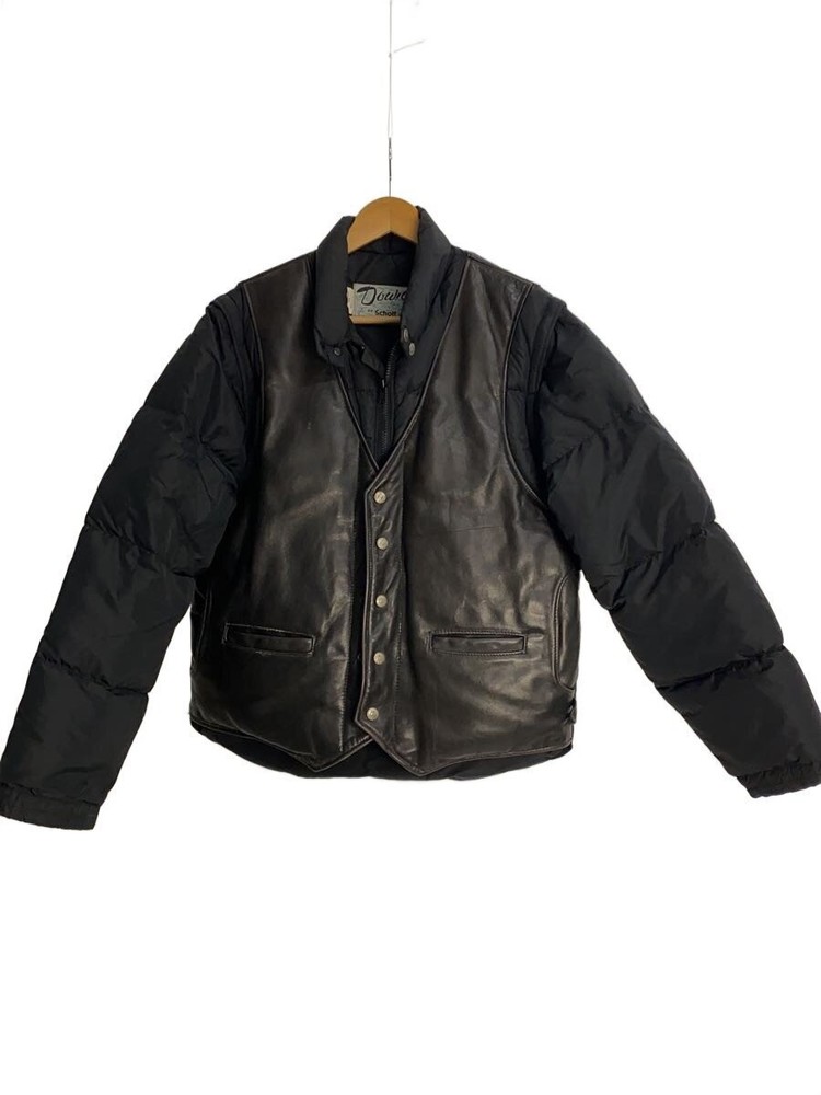 Schott Down Jacket/40/Leather/Blk// 3409
