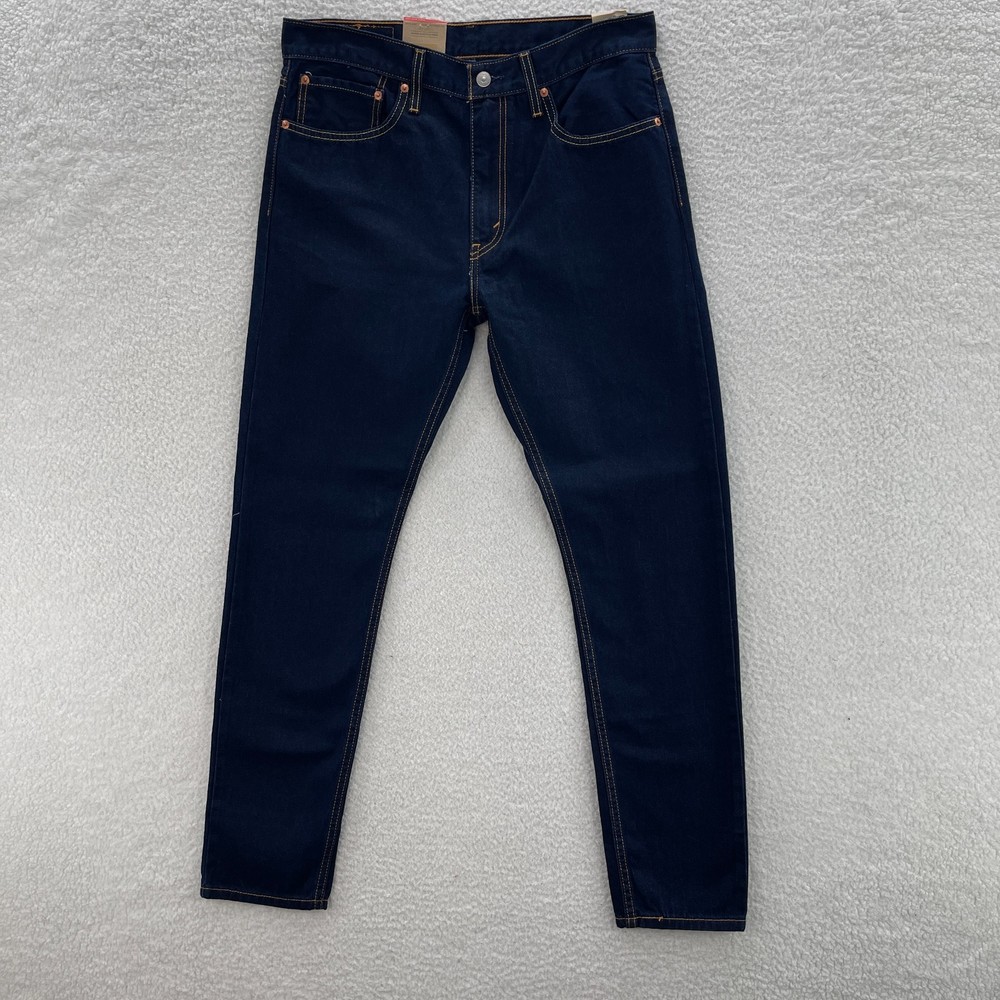 Levis Jeans Mens 34x32 Blue 512 Slim Taper Dark Wash Stretch Denim Preppy Grunge