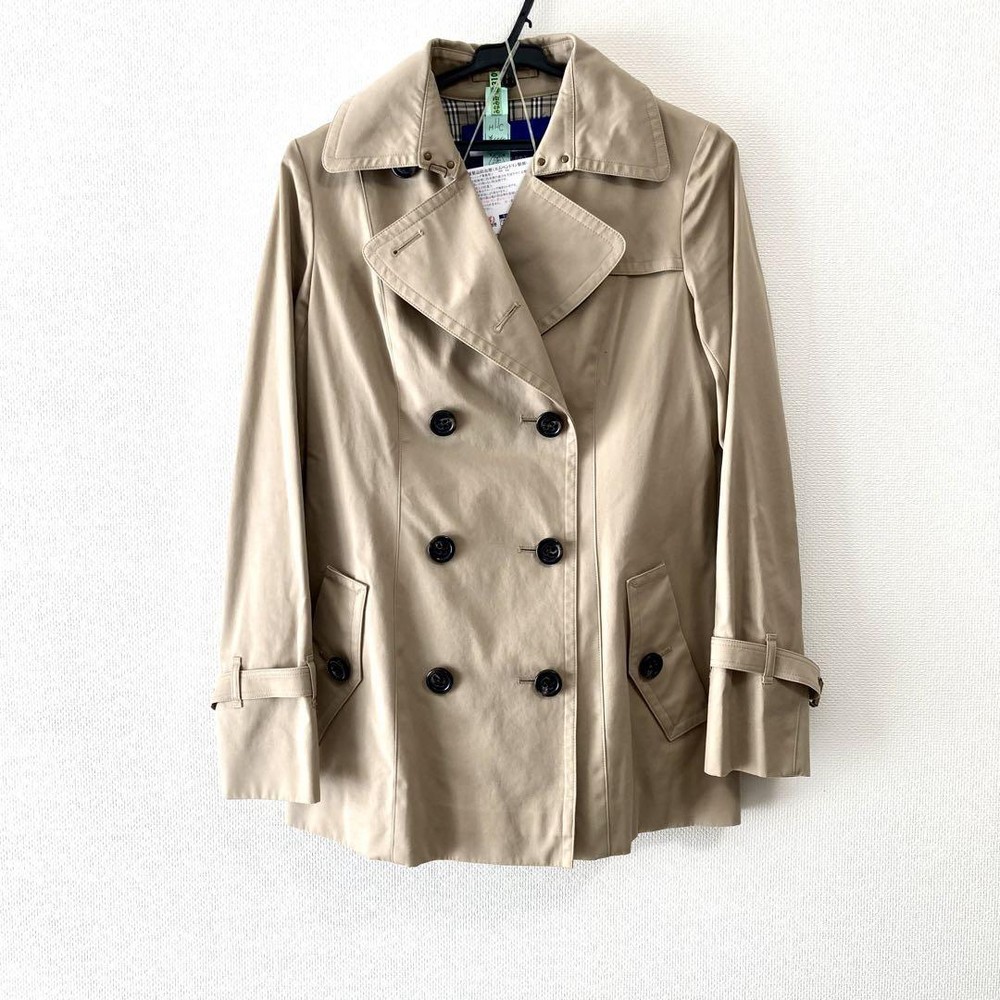Burberry Blue Label Nova Check Trench Coat from Japan