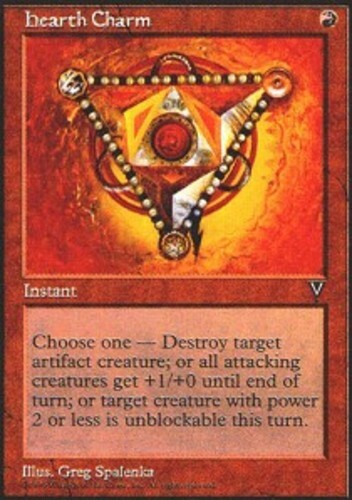 4x Hearth Charm - Visions Set Card - Light Play - English MTG  