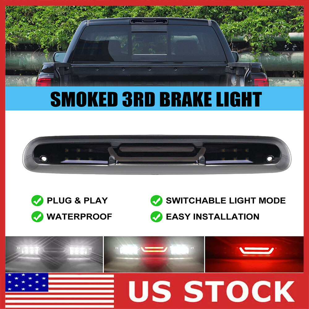 07-13 Silverado Sierra 3rd Brake Light Cargo Lamp in Black