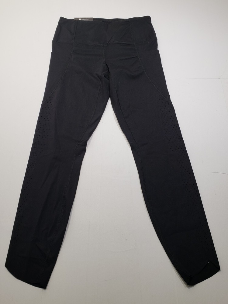 Members Mark Womens High Waist Active Pocket Leggings Black Small Perforated-image