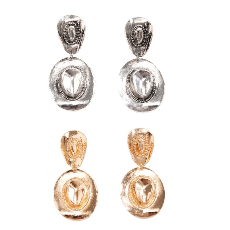 Stylish Metal Charm Dangle Earrings Adornment Trendy Ear Pendant Accessory