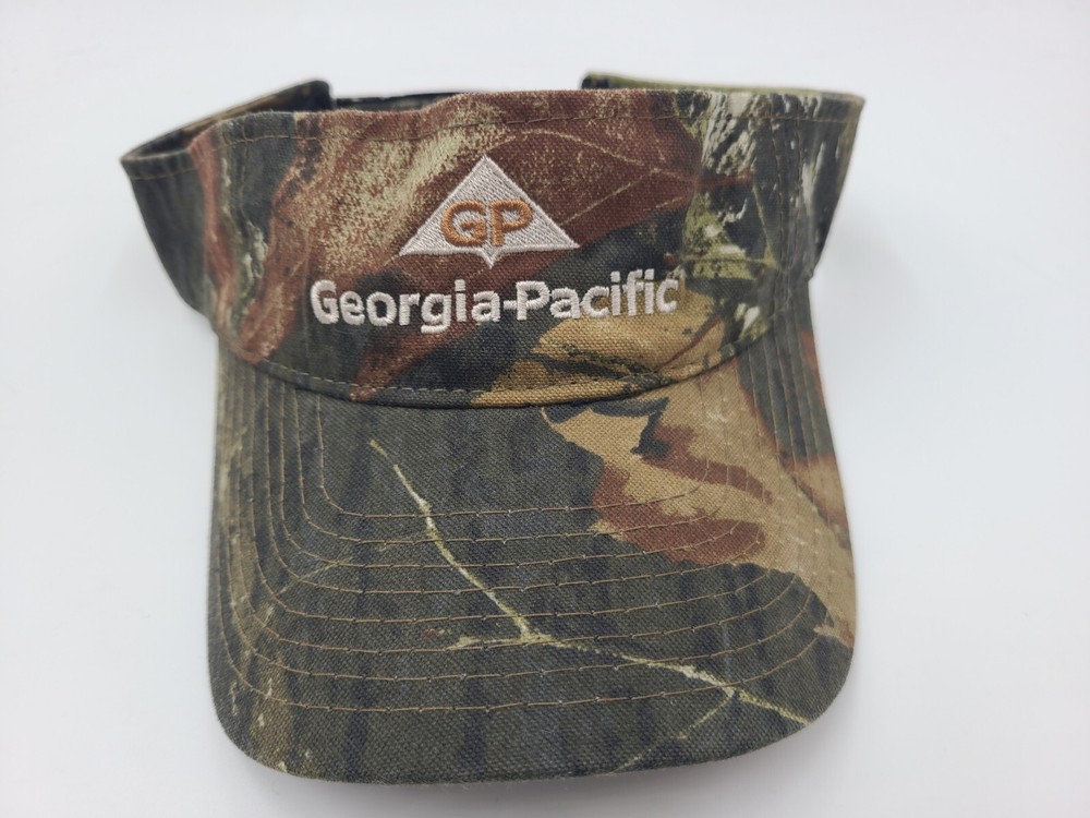 Georgia-Pacific Camo Sun Golf Visor Adjustable Hat Cap Manufacturing Company Men