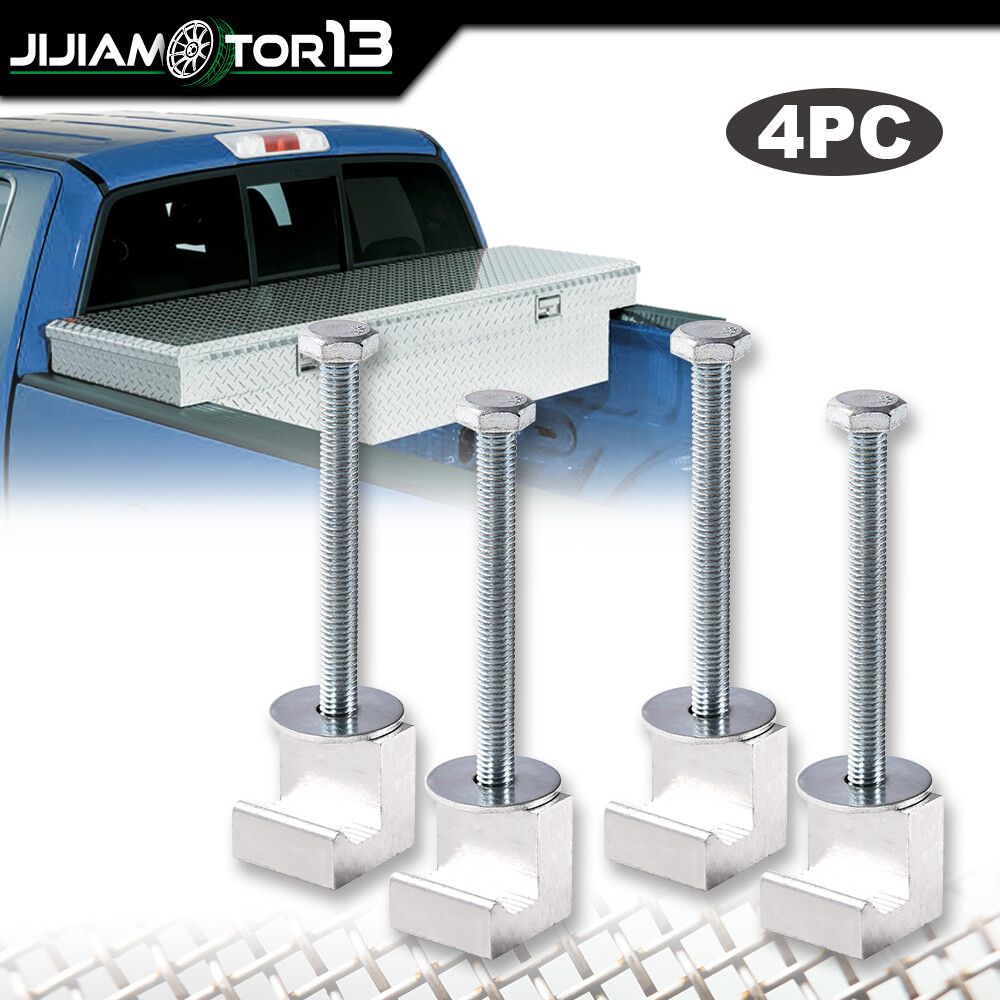 Truck Tool Box J Hook Mounting Kit Pair with Rail Clamp Tiedown