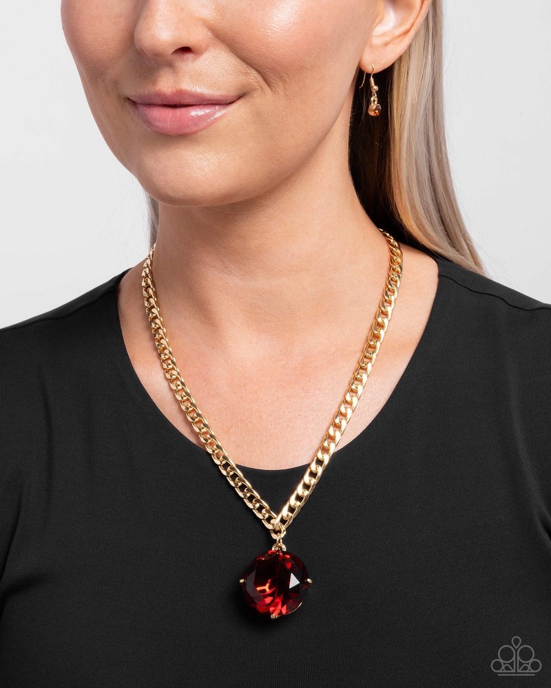 New Paparazzi Jewelry-Musings State Of Mind Necklace-Brown