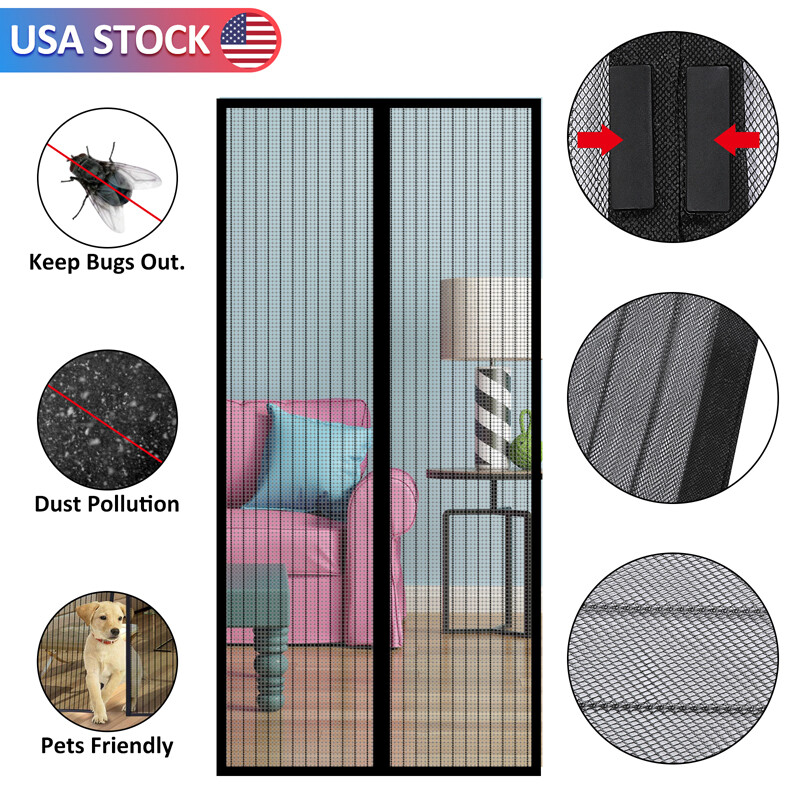 Sliding Magnetic Screen Door for Mosquito Protection - Fits Any Door