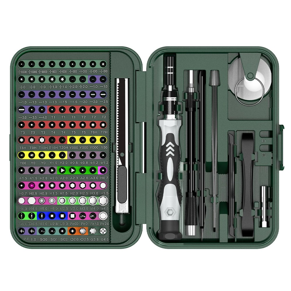 Precision Screwdriver Set 132 in 1 Magnetic Repair Tool Kit with Case for Electronics and Small Devices