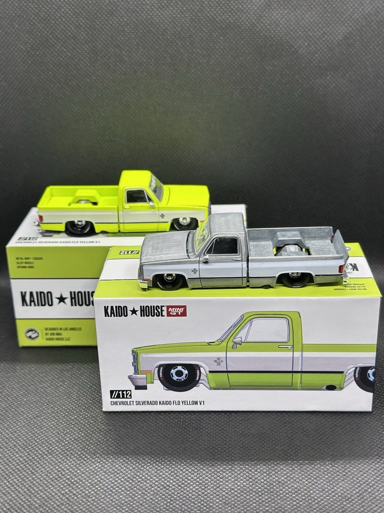 Chase Mini GT Kaido House Chevrolet Silverado Flo V1 KHMG112 + REG 2 CAR BUNDLE
