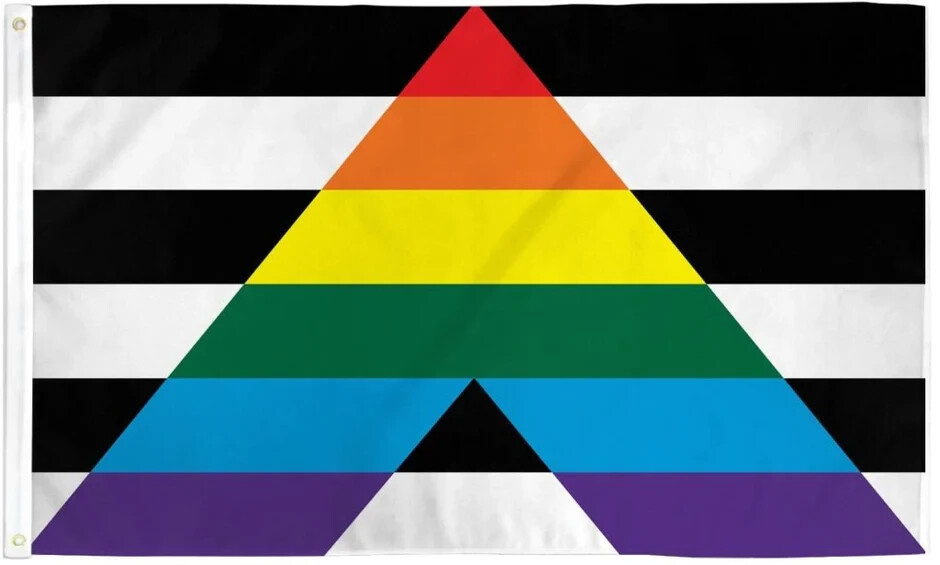 2x3ft LGBTQ Gay Straight Alliance Rainbow Pride Polyester Flag