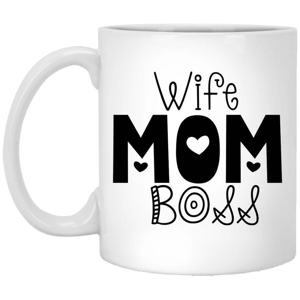 Funny Wife Mom Boss Coffee Mug – Ideal Mother's Day or Birthday Gift