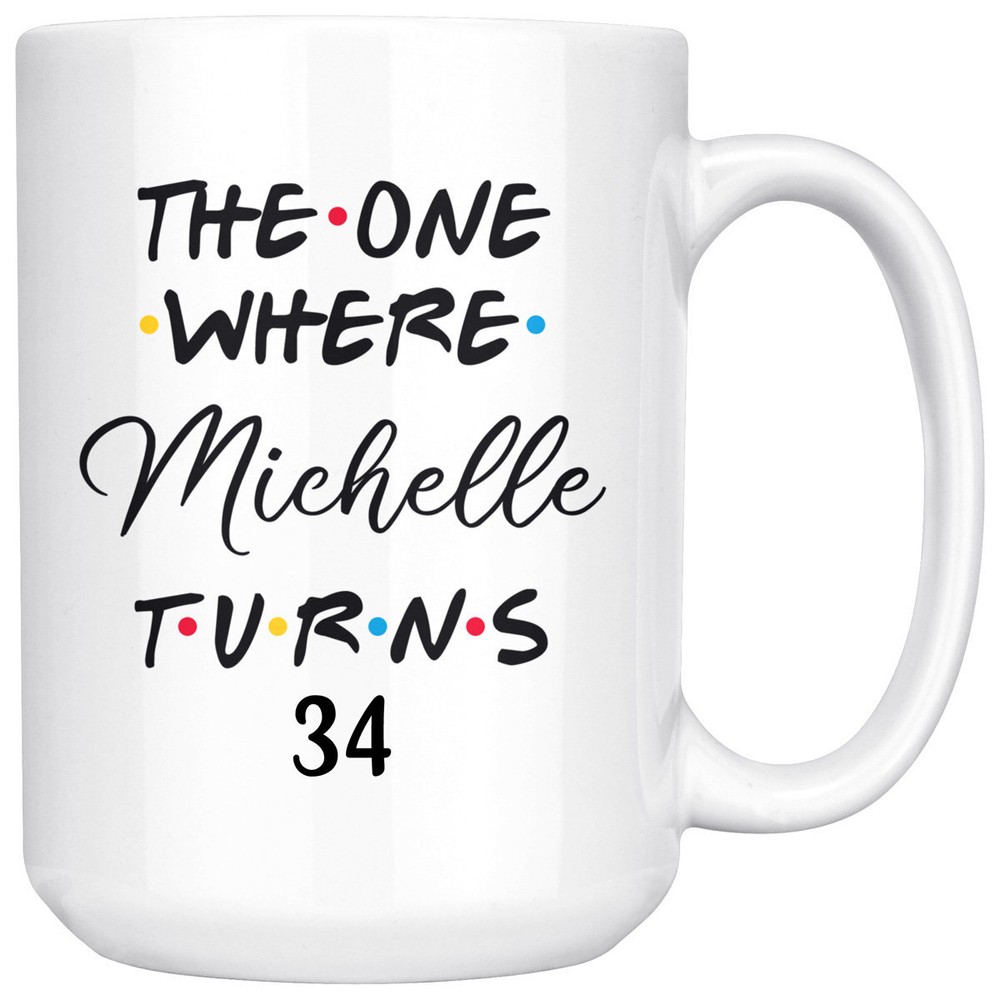 Personalized 34th Birthday Mug Happy 34th Birthday Party 34th Birthday Gift For