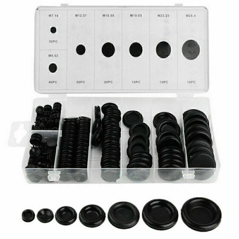 170pcs Rubber Grommet Assortment Kit for Firewall Holes and Electrical Wire Protection