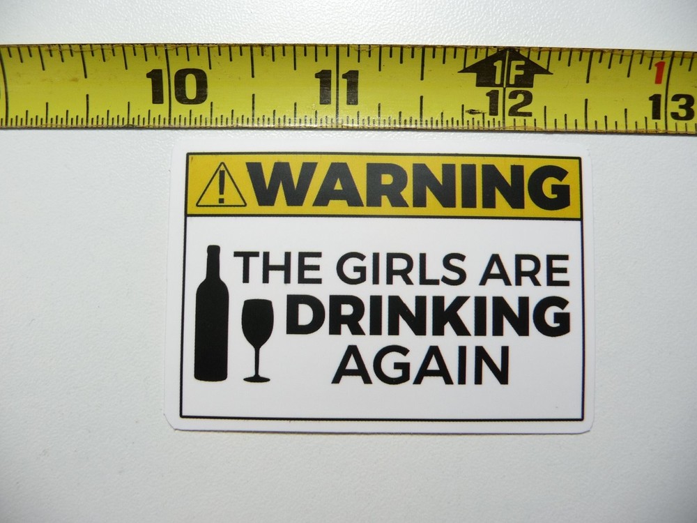 Funny Girls Drinking Again Alcohol Decal Sticker for Scrapbooks