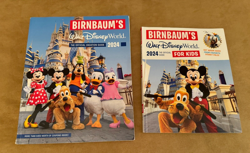 2024 Birnbaum's Walt Disney World Guide & Kids Book Lot with Coupons