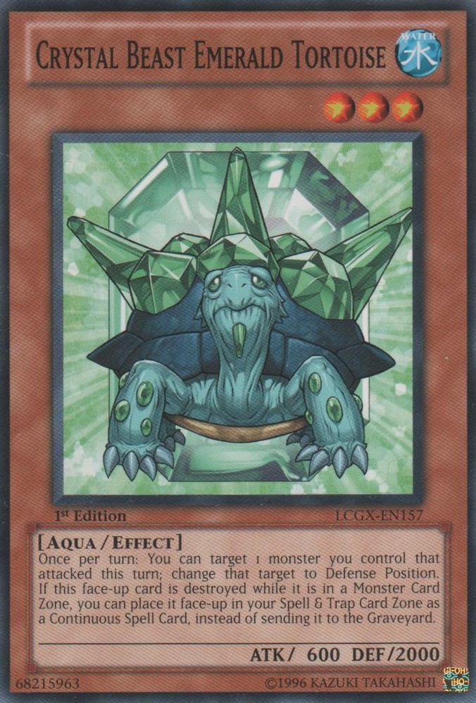 Crystal Beast Emerald Tortoise LCGX-EN157 1st Ed Common NM Yugioh Card