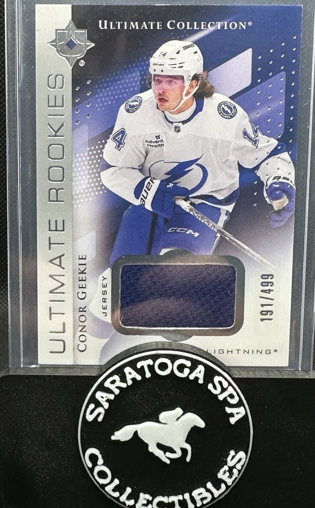 2024-25 Ultimate Collection CONOR GEEKIE Rookies Jersey /499 Tampa Bay Lightning
