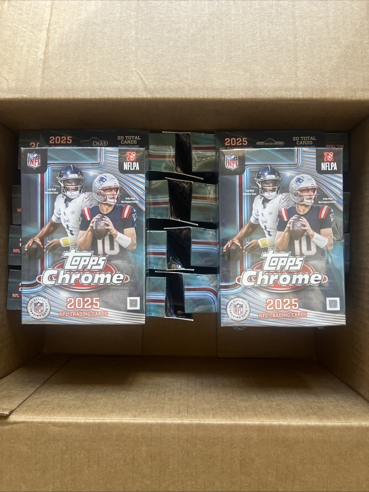 2025 Topps Chrome NFL Football Hanger Box Lot of 10 Brand New Sealed (10x Boxes)