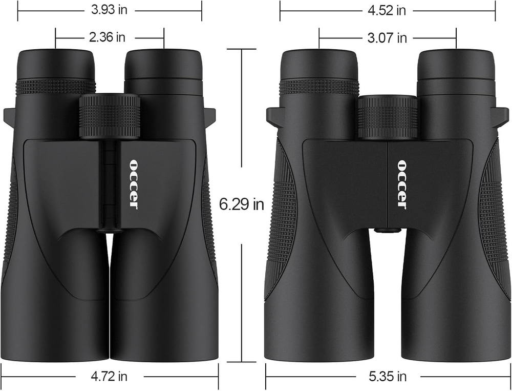 High-Powered 12x50 Binoculars for Birding Hunting Hiking and Stargazing