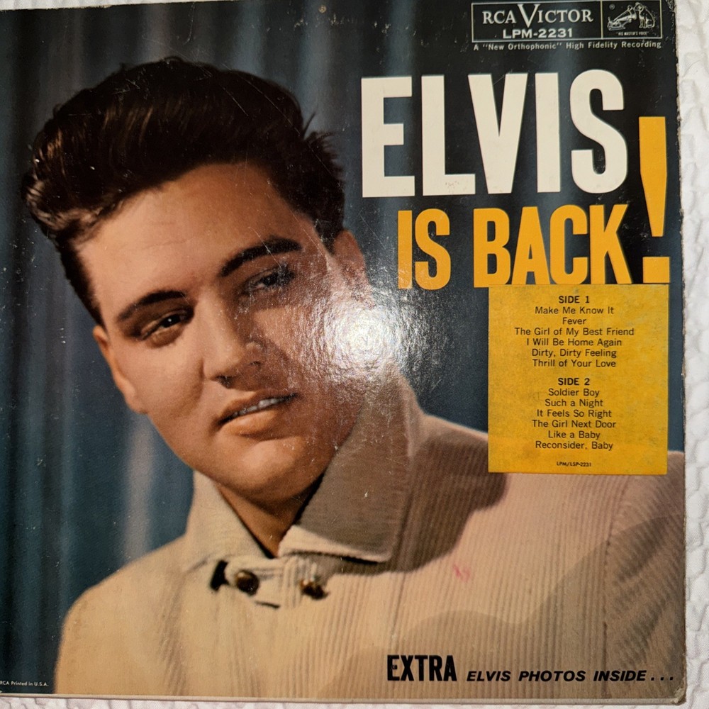 Elvis Presley – Elvis Is Back! RCA Victor LPM-2231 Gatefold. Pre-Owned Vinyl LP.