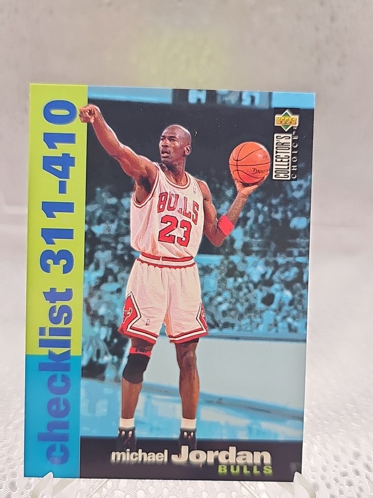 1995-96 Upper Deck Collector's Choice Michael Jordan Checklist Card #410