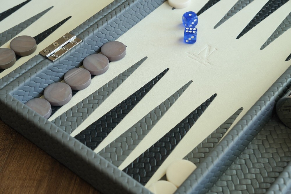 Handmade Leather Backgammon Set