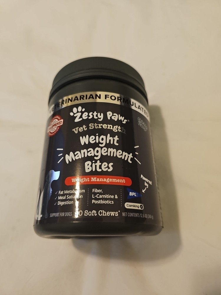 Zesty Paws Weight Management Bites for Dogs 90 Soft Chews Chicken Flavor 7-2026