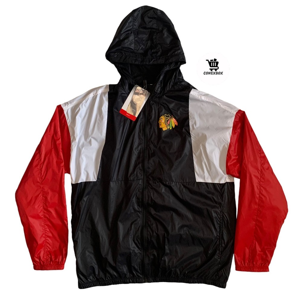 NHL Apparel Kids Youth Size XL 18/20 Chicago Blackhawks Full Zip Windbreaker New