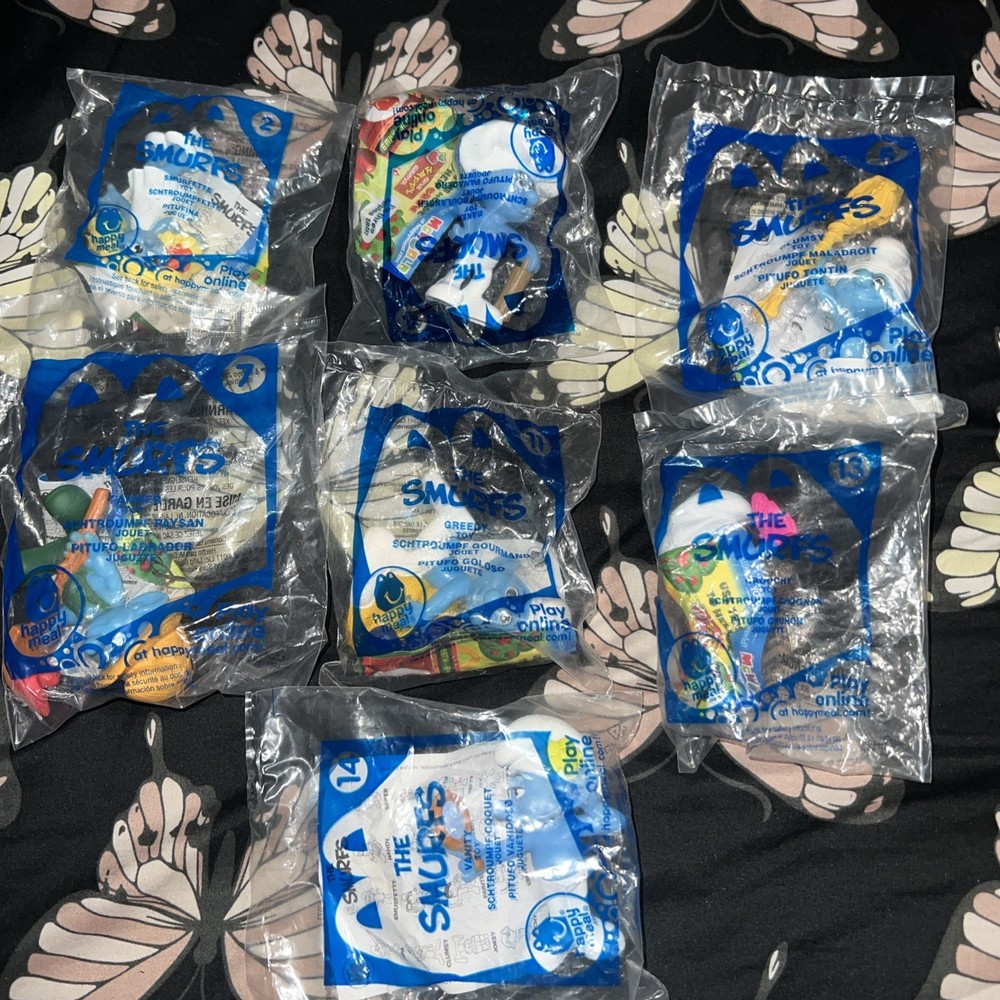 McDonald's 2011 Smurfs Happy Meal Toys Sealed Pack 7 Toys