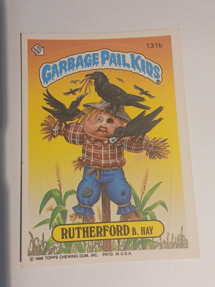 1986 Topps Garbage Pail Kids #131b Rutherford B Hay OS4 GPK Near Mint Rare Card