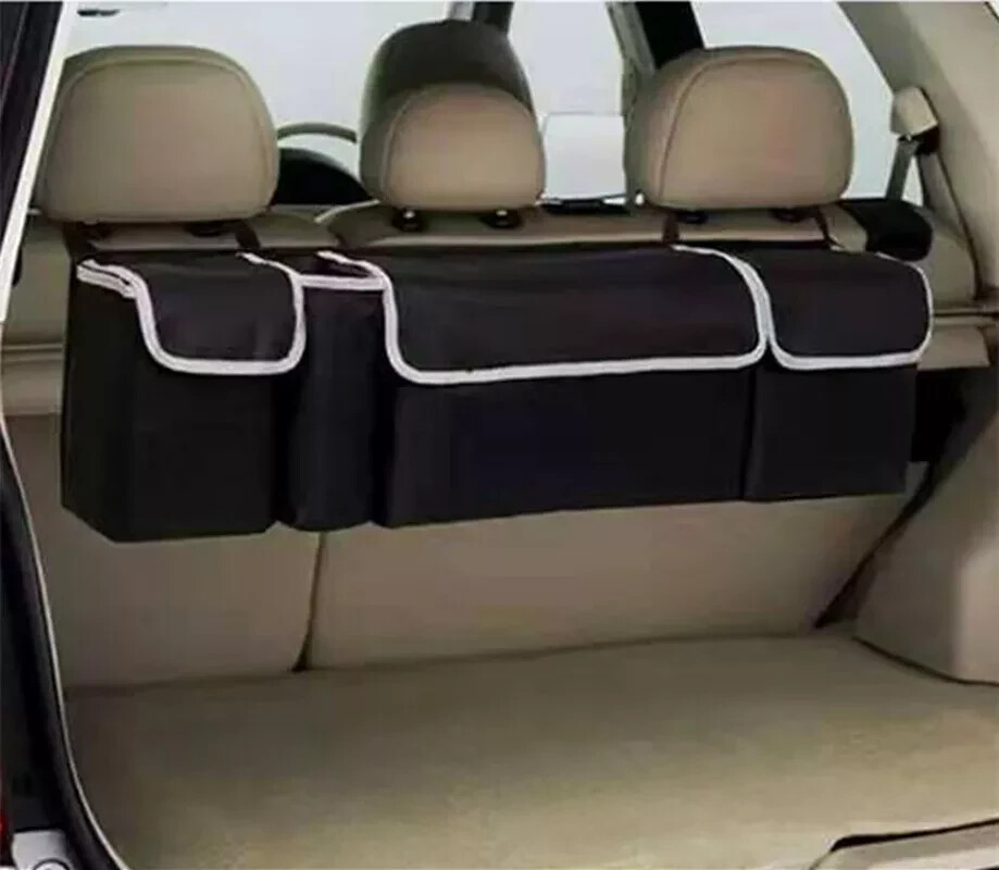Foldable Car Trunk Hanging Organizer for Backseat Storage & Groceries