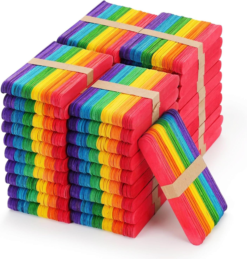 1200PCS Colored Popsicle Sticks 6