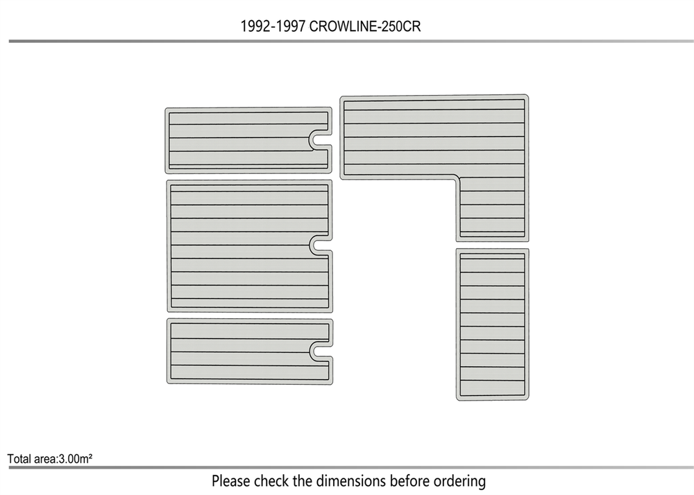 1992-1997 Crownline 250 CR DuraEVA EVA Foam Boat flooring