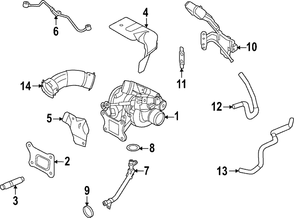 Genuine Nissan Turbocharger 14411-6RD1A