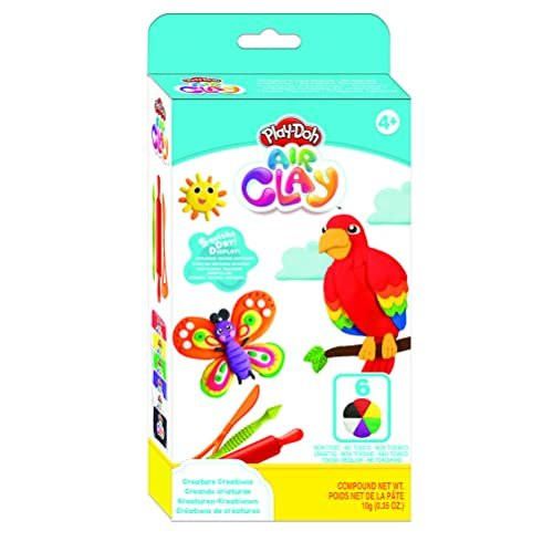 Play-Doh Air Clay Creature Creations with 6 Colors and 3 Accessories for...
