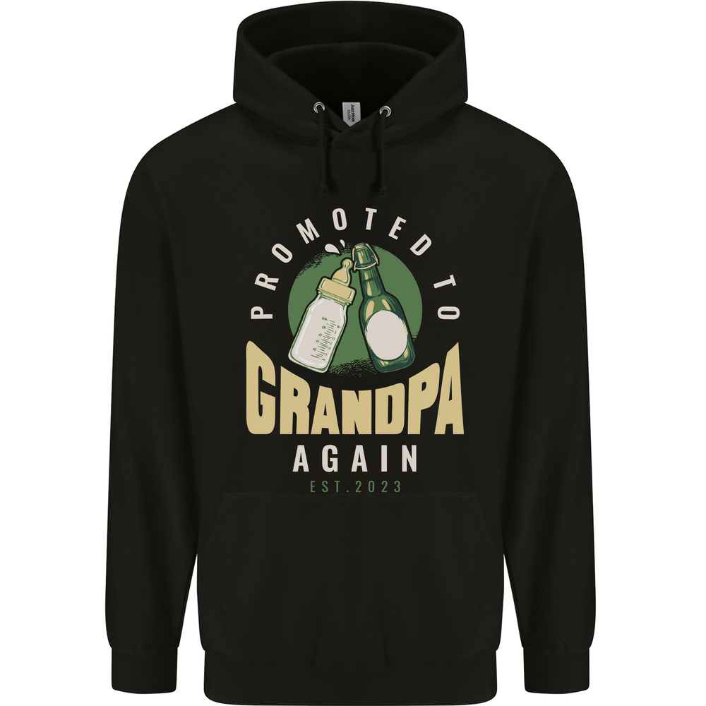 Promoted to Grandpa Est. 2023 Mens 80% Cotton Hoodie