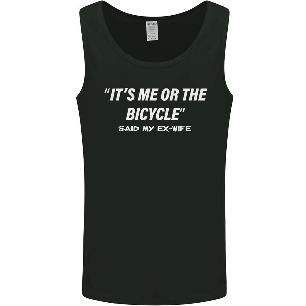 Me or the Bicycle Said My Ex-Wife Cycling Mens Vest Tank Top