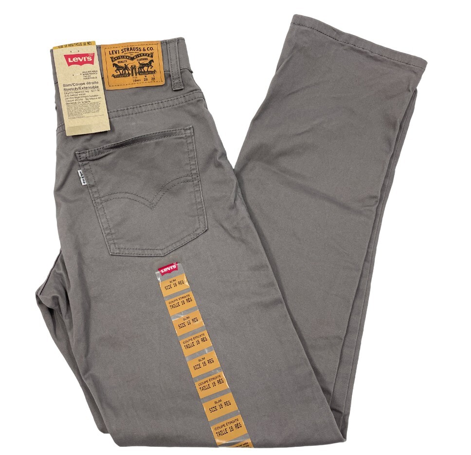 NEW Levis Slim Slightly Taper Gray Woman's Denim Jeans Pants Size 16 28 x 28 NWT