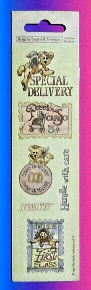 Boyd's Bears Special Delivery Sticker Pack Vintage