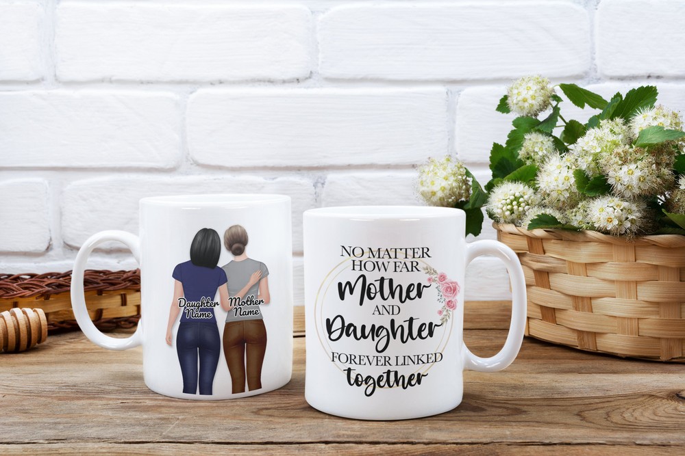 Long Distance Mom And Daughter Mom Cup Personalized Mother's Day Mom Daughter