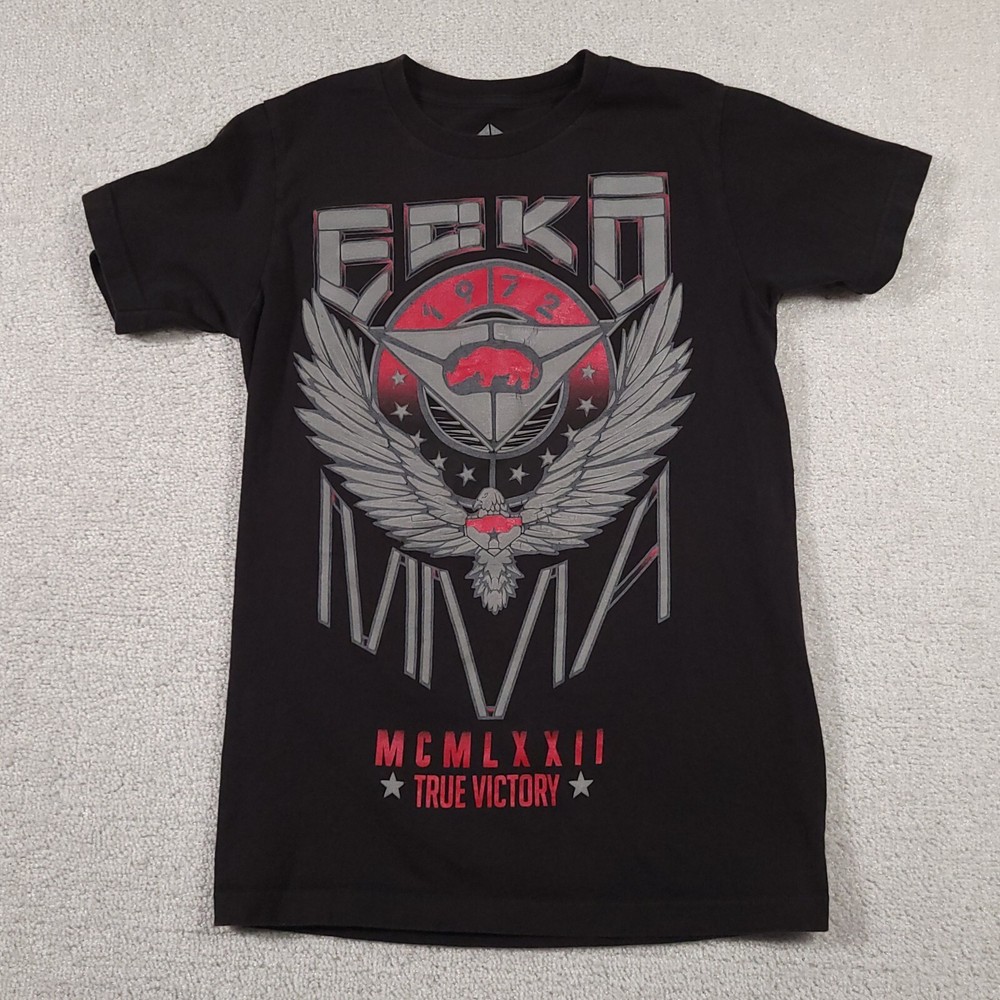 Ecko Unltd. Unlimited MMA T Shirt Mens Small Black Double Sided Grunge