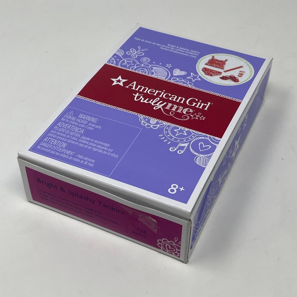 American Girl Truly Me Doll Bright Splashy Tankini Outfit with Box Retired