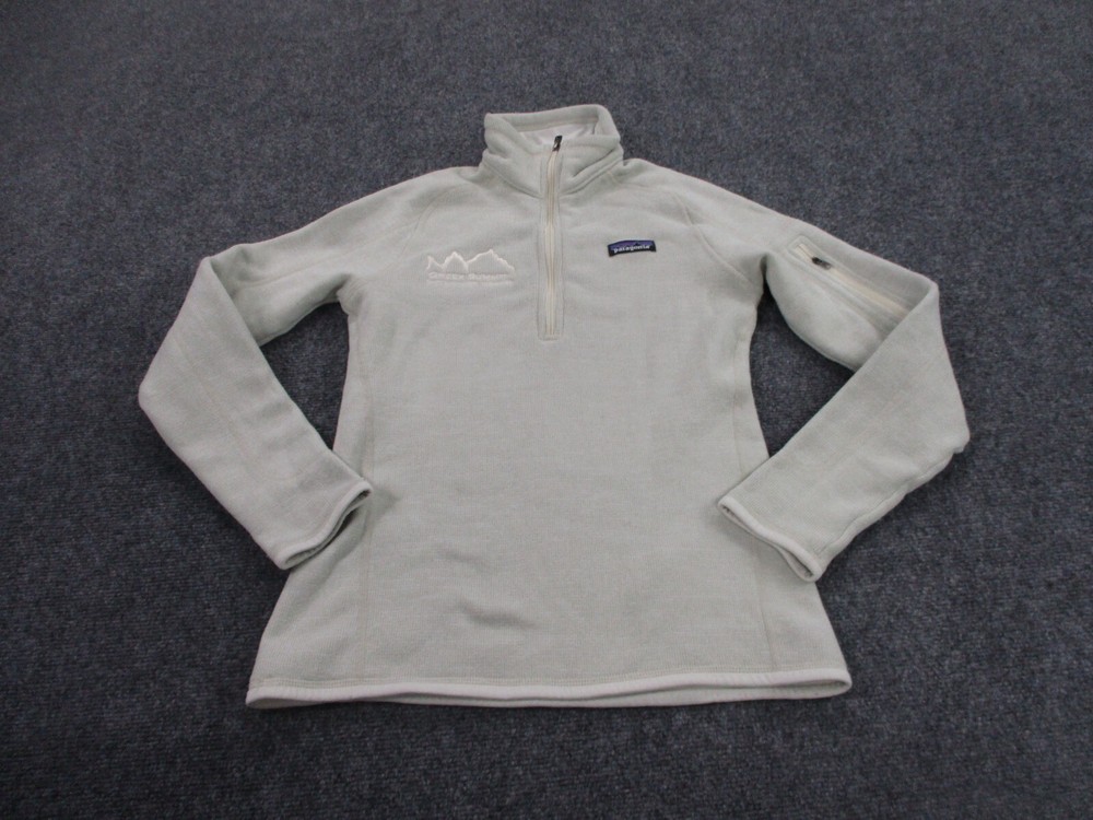 Patagonia Womens Better Sweater Lightweight Jacket White Logo Outdoor