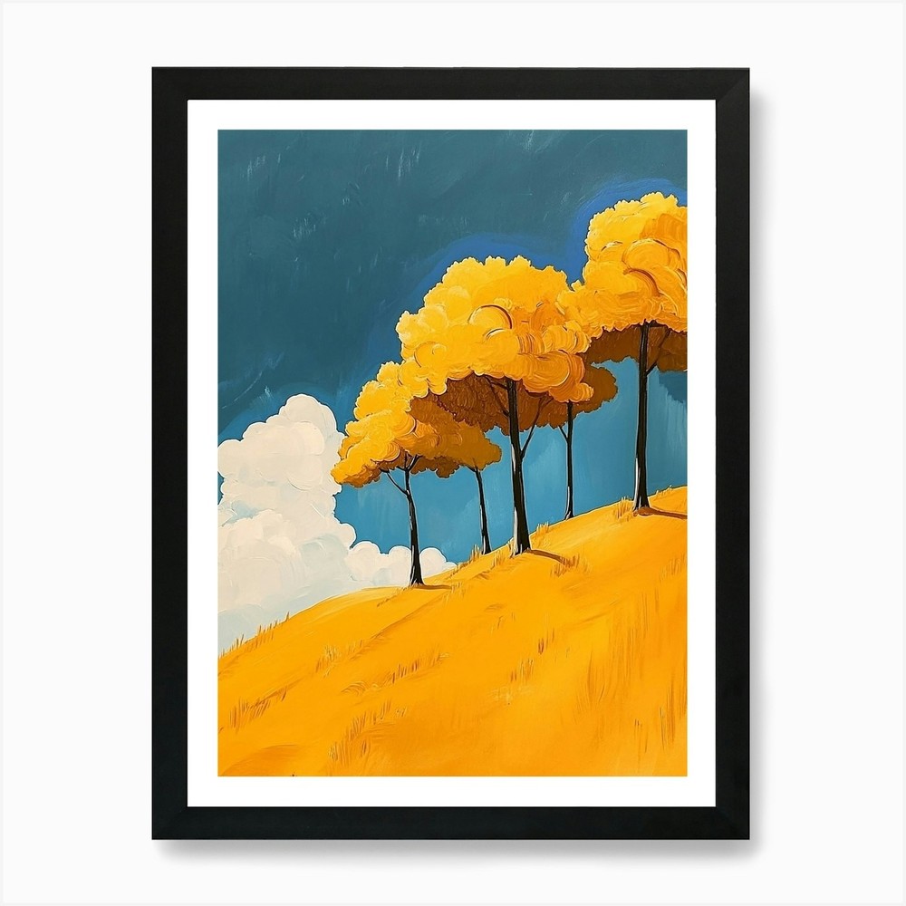 Autumn Trees Framed Canvas Art Print Wall Decor Picture