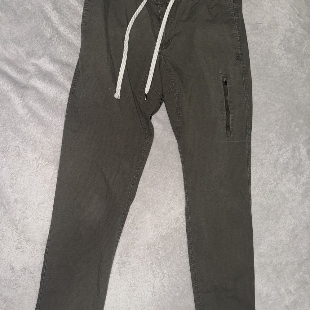 VUORI Mens Slim Climber Ripstop Pants M Olive Green Tapered Leg V412