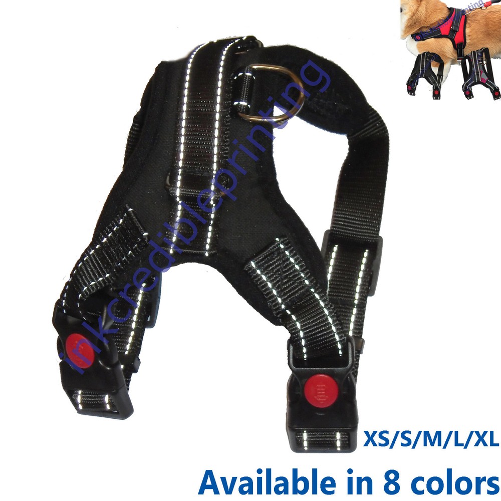 No Pull Pet Service Dog Vest Harness Handle Adjust. Control Reflective S M L XL