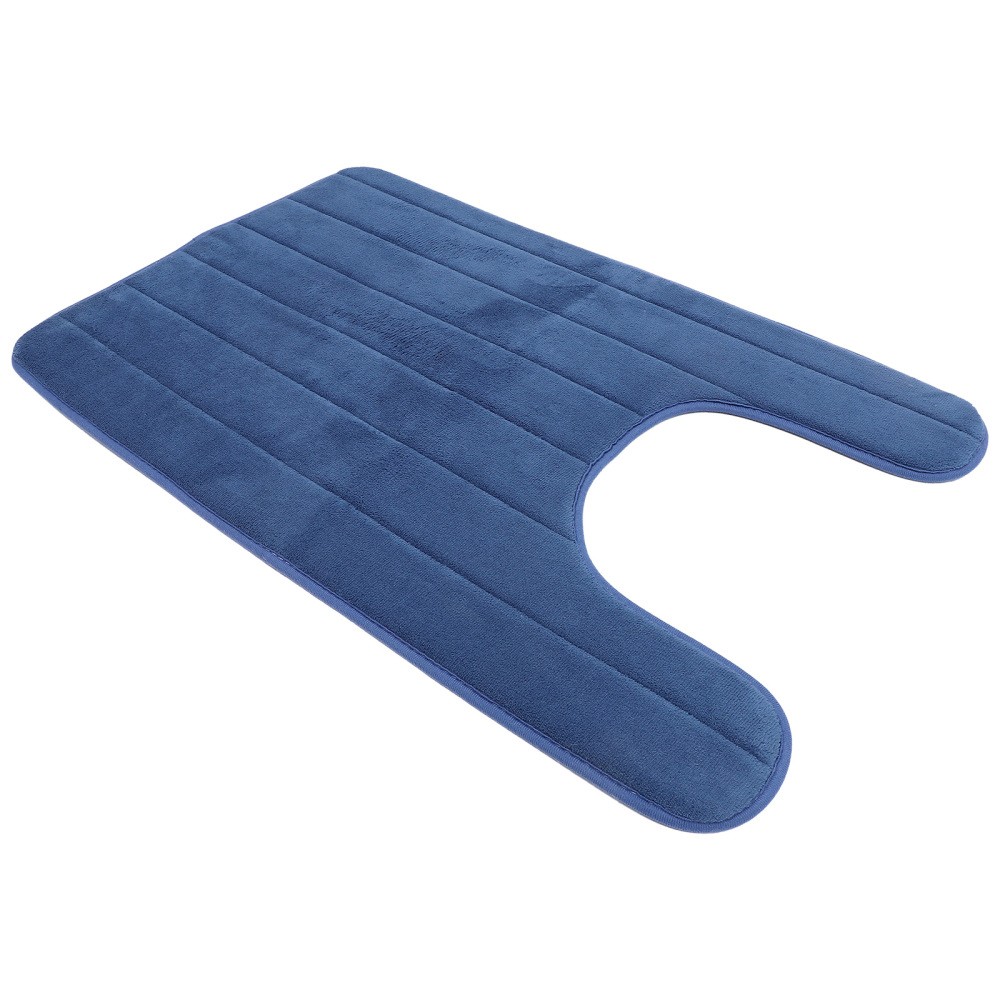 Toilet Mat Simple Ground Cushion U-shaped Floor Rugs for Bathroom