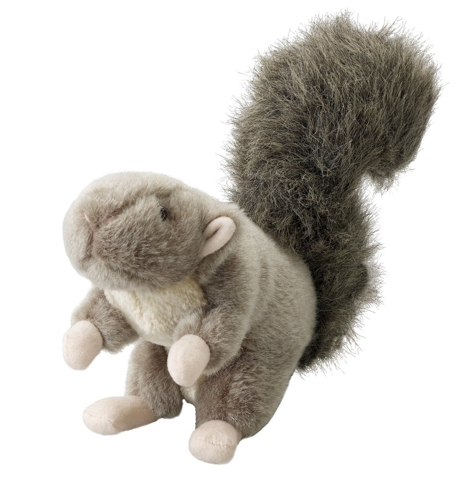 Woodland Collection Squirrel Dog Toy with Squeaker | Plush Tug of War Squirre...